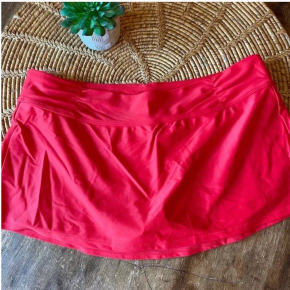 Athleta Other - NWOT Athleta Red Wide Band Swim Skirt